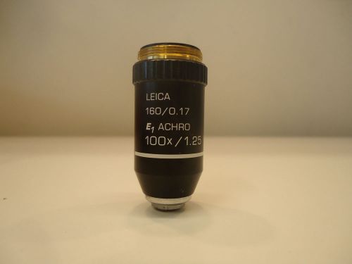 L8: Leica 160/0.17 E1 ACHRO 100x/1.25 Microscope Objective
