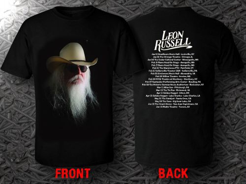 Leon Russell American Tour 2016 Tour Date Black T-Shirts Tee Shirt Size S - 5XL