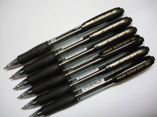 (36 Pens Pack) PILOT SUPER GRIP 1.0mm medium ball point pen smooth, Black