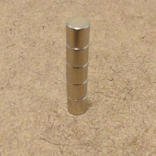 5 N52 Neodymium Cylindrical (1/4 x 1/4) inch Cylinder/Disc Magnets.