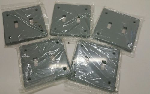 CARLON E98DTSC FS BOX COVER DOUBLE SWITCH (LOT OF 5) ***NIB***