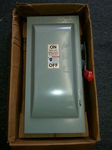 Siemens hf 363 100 amp 600vac, 600 vdc, enclosed safety switch for sale