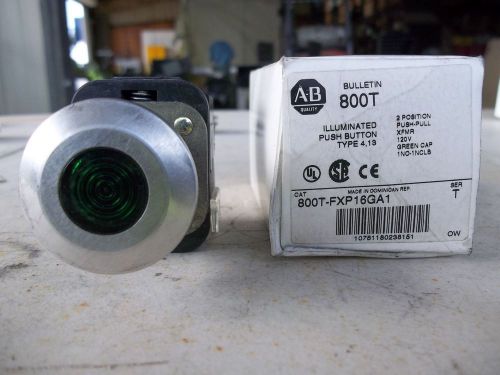 Allen-Bradley 800T-FXP16GA1 Green Illuminated Push Button 800TFXP16GA1
