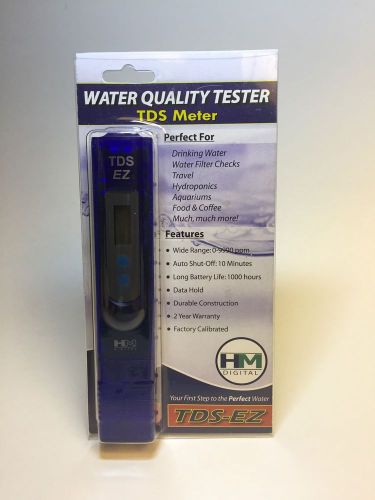 HM Digital TDS-EZ Water Quality TDS Tester, 0-9990 ppm Measurement Range , 1 ppm