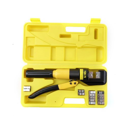 10 Ton Hydraulic Wire Battery Cable Lug Terminal Crimper Crimping Tool 9 Dies LC