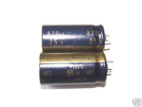 24 pcs, 820uF 25V, HFZ  Electrolytic capacitors, 105c