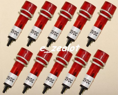 10pcs red led 10mm mini pilot light 12v dc signal light xd10-3 for sale