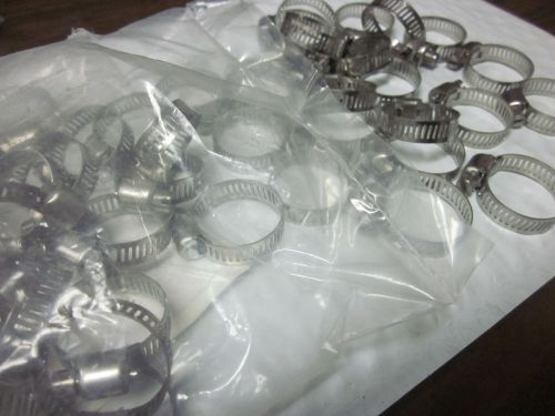 100pc 1&#034; clamp stainless steel hose clamps 5/8&#034; - 1&#034; goliath industrial tool for sale