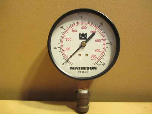 Vintage Matheson 63-4101 Gas Pressure Gauge Dial No 37656