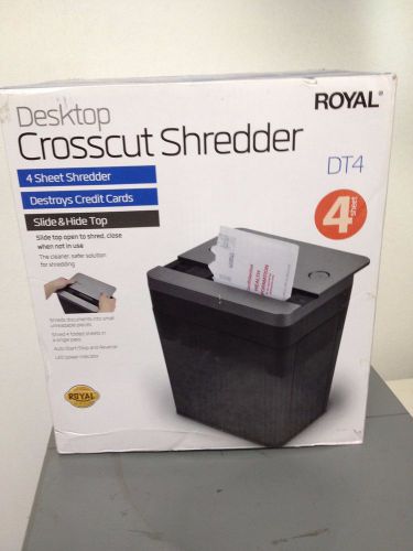 Royal Desktop Crosscut Paper Shredder 4 Sheet DT4