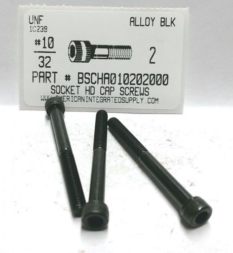 #10-32x2 hex socket head cap screws alloy steel black (25) for sale