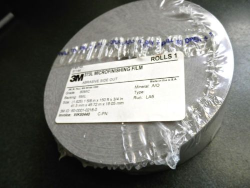 3m  373l microfinishing film  part no. 51144  60mic 1-5/8 in x 150 ft x 3/4 in for sale