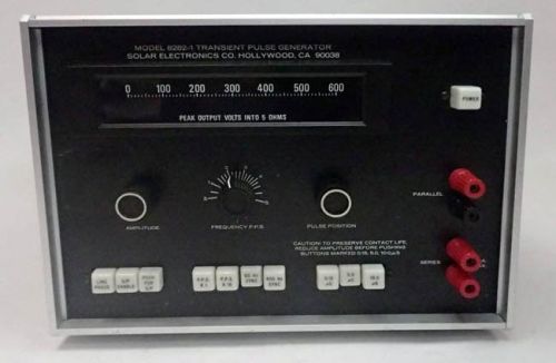 SOLAR ELECTRONICS 8282-1 TRANSIENT PULSE GENERATOR TESTED AND WORKING WOW!