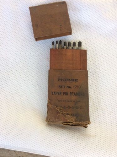 Morse Taper Pin Reamers # 2/0, 0, 1, 2, 3, 4, 5, Set No.680 US made USA