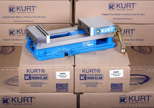 Kurt d688 machine vise 6&#034; wide 8.8&#034; opening cnc workholding anglock iron-clad for sale