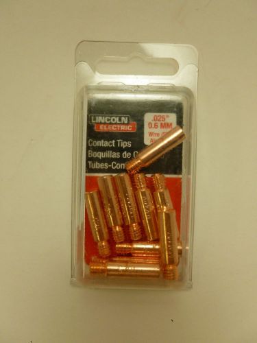 LINCOLN ELECTRIC genuine Magnum 100L Contact Tips PKG/10 .025 0.6mm KH710 MIG