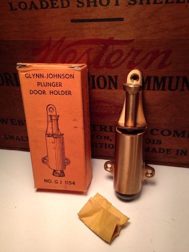 Ingersoll rand glynn johnson plunger door stop no gj 1154 brass! new old stock. for sale