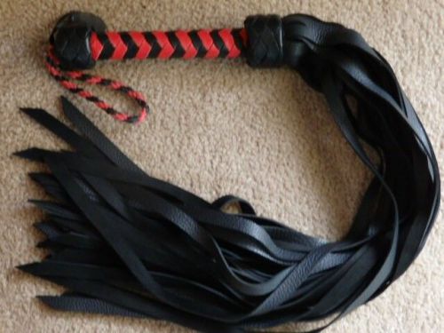 DELUXE MR THUDDY RED Leather Flogger HEAVY - AMAZING HORSE TRAINING TOOL