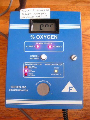 Delta F Series 500 Oxygen Monitor Analyzer 500-1-W-1-L-1