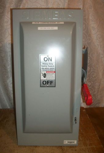 Siemens HNF363 Non-Fusible Heavy Duty Safety Switch 100 Amps 600VAC 600DVC