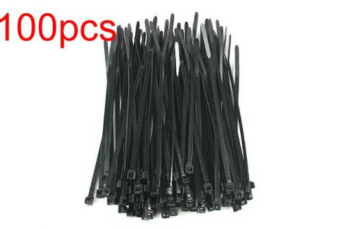 100 PCS Pack 4&#034; inch Black Cable Cord Wire Tie Strap Zip Resistat Nylon plastic
