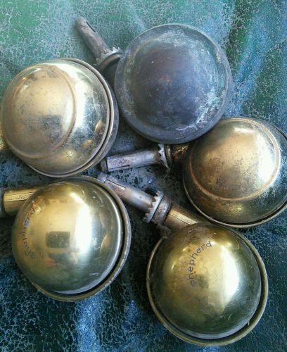LOT of 5 Vintage 2 Shepard Round Ball 2&#034; Brass Casters Wheels Chair Mid Century
