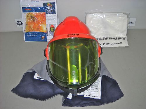Salisbury honeywell 40 cal arc flash protection lift front hood-shield &amp; hat for sale