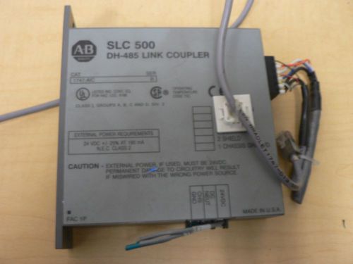 AB SLC 500 DH-485 Link Coupler 1747-AIC  B WITH CABLES SHOWN Allen-Bradley