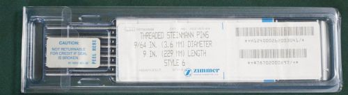 6 ZIMMER CAT NO 262-03-04 THREADED STEINMANN MEDICAL PINS !!!          G584