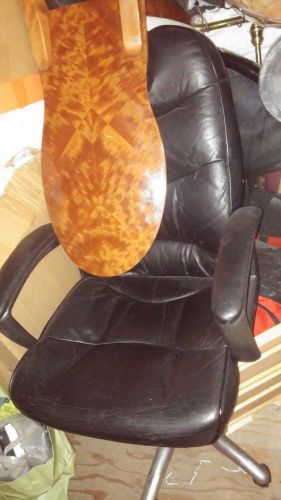 Chair - leather office chair - black for sale