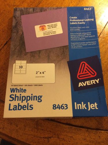 Avery Dennison Ave-8463 Mailing Label - 2&#034; Width X 4&#034; Length 10/sheet