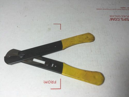K. Miller Tool Model 100 Used Yellow Handle Wire Strippers (#0078)