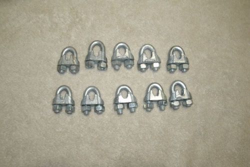 5/16&#034; cable clamp galvanized   lot of 10 for sale