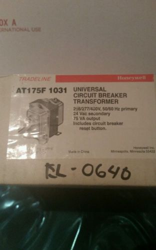 *nib* honeywell at175f1031 circuit breaker transformer 208/277/480v *nib* for sale