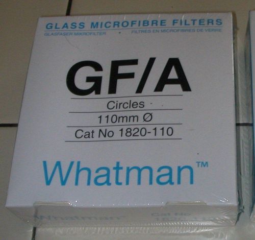 box of 100 Whatman Glass Microfibre Microfiber Filters GF/A 110mm 1820-110