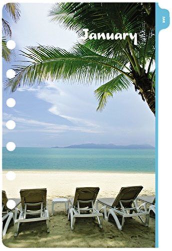 Day-Timer Desk-Size Monthly Refill 2015, Coastlines, 5.5 x 8.5 Inch Page Size...