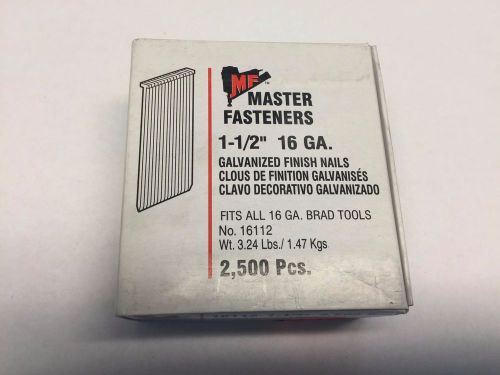 Master Fasteners 1 1/2 &#034; 16GA Galvanized Finish Nails 2500ct 16112