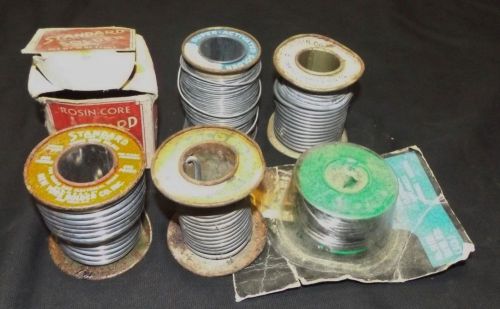 Vintage Lot of OLD Rosin Core Solder Electrical Oatey Standard Commerce +