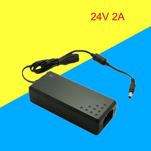24V 2000mA DC Power Supply Adapter 48W Transformer with DC Male Adapter 5.5x2.5