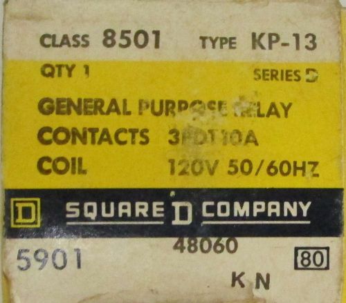 SQUARE D 8501 KP 13 General Purpose 3PDT10A 120 V Relay