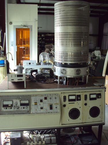 Bell Jar Vacuum Evaporator, gold coater, Veeco 18&#034; dia x 30&#034; jar, 240v 1 phase