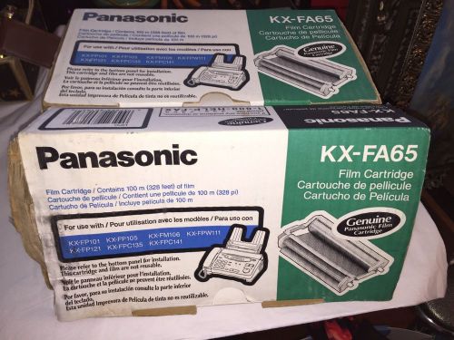 3 NIB Genuine Panasonic KX-FA65 Fax Machine Film Cartridge Toner Ink Ribbon Roll