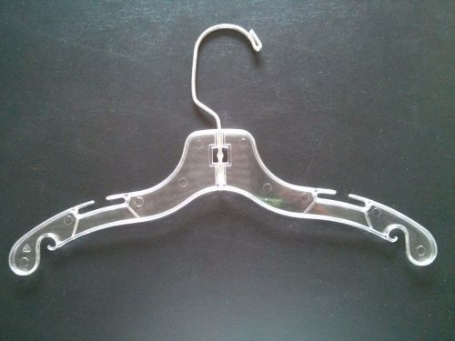 20 Childrens Clear Plastic Hangers 12 Inches Retail Swivel