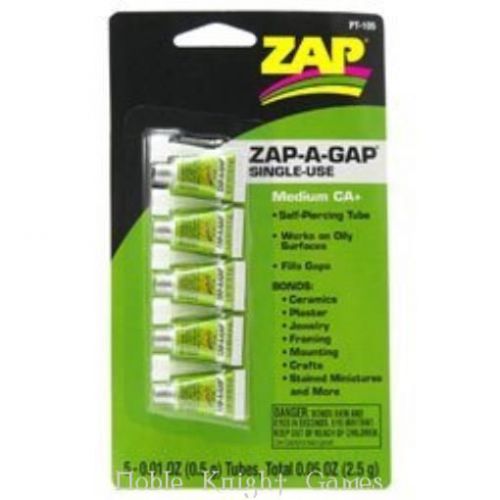 Zap-a-gap hobby supply zap-a-gap ca+ single-use (1/10 oz.) (5) mint for sale