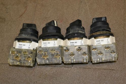 Lot of 4 Used Allen Bradley 800T-J2 3-Position Switch Series F