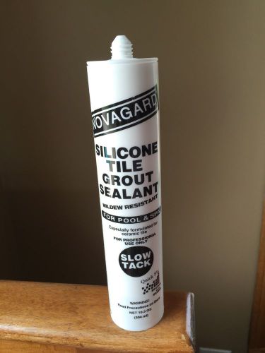 New White Novagard Silicone Tile Grout Sealant Pool and Spa Ceramic 10.3 Oz.