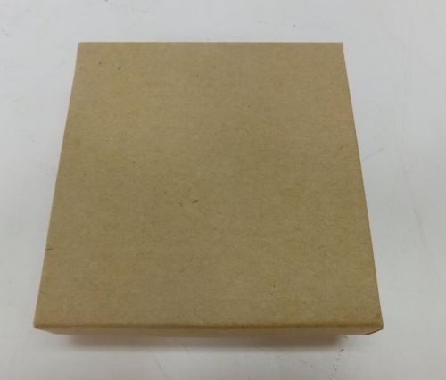 Kraft brown square cardboard jewelry boxes 3.5 x 3.5 x 1 inches (99) for sale