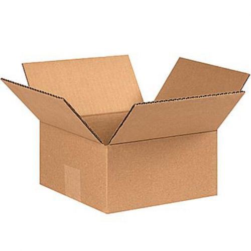 Corrugated cardboard flat shipping storage boxes 7&#034; x 7&#034; x 3&#034; (bundle of 25) for sale