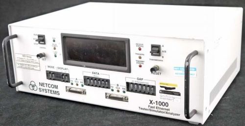 Netcom x-1000 90-264vac fast ethernet bench top tester/stimulator/analyzer for sale