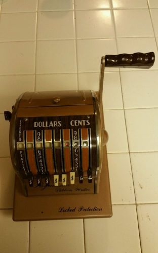 Paymaster Series 8000 Check Ribbon Writer with no key seems to work.